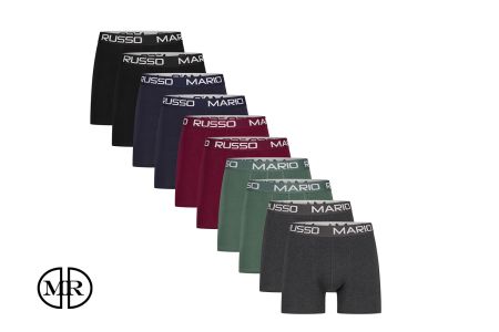 Mario Russo boxershorts korte pijpen mix kleuren M - 10 pack