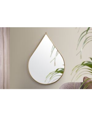 Grote druppelvormige spiegel Anna – Goud